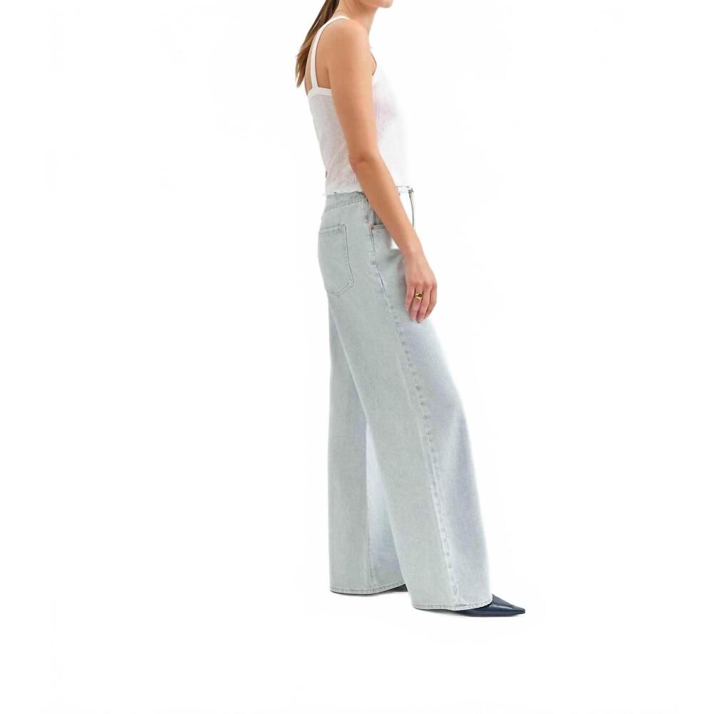 NEW DAZE madison mid rise wide leg jeans in baby talk - Picture 5 of 5